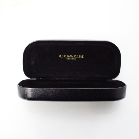 Coach Black Leather Glasses Hardshell Case - Picture 3 of 5